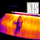 IR image of paper with a discontinuous wet streak