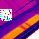 IR image of 2 MD streaks on a corrugator