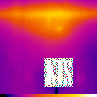IR image of a problem hot area on a boiler